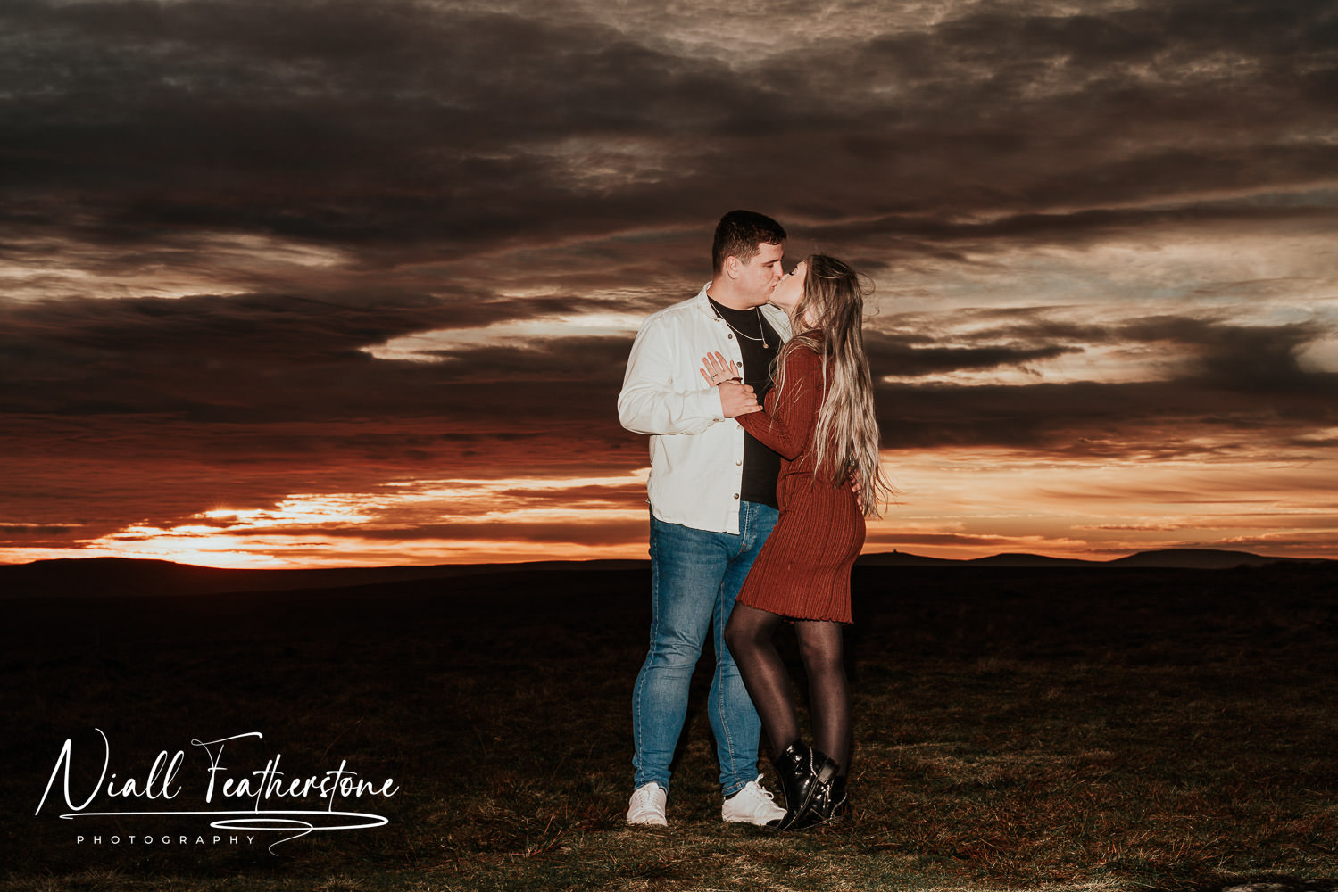 Engaged Couple Sunset Photoshoot County Durham Photographer